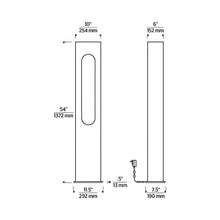 Load image into Gallery viewer, Shielded LED Floor Lamp - line drawing.
