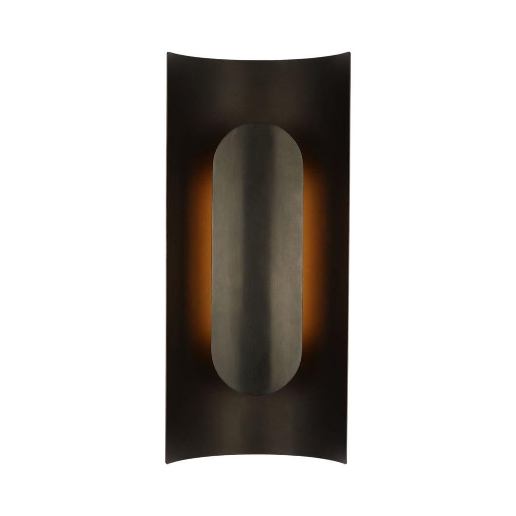 Shielded LED Wall Light in Bronze.