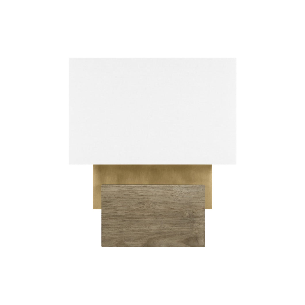 Slab Table Lamp in Natural Brass (Small).