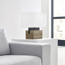 Load image into Gallery viewer, Slab Table Lamp in living room.
