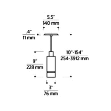 Load image into Gallery viewer, Sottile LED Pendant Light - line drawing.
