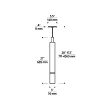 Load image into Gallery viewer, Sottile LED Pendant Light - line drawing.
