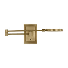 Load image into Gallery viewer, Spectica LED Task Wall Light in Plated Brass.
