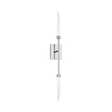 Load image into Gallery viewer, Spur LED Wall Light in Polished Nickel.
