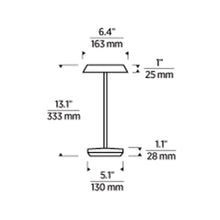 Load image into Gallery viewer, Tepa LED Table Lamp - line drawing.
