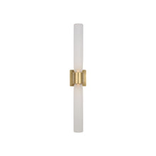 Load image into Gallery viewer, Volver Double LED Wall Light in Hand Rubbed Antique Brass (Large).
