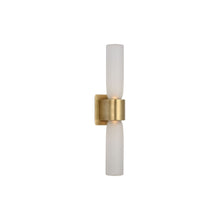 Load image into Gallery viewer, Volver Double LED Wall Light in Detail.
