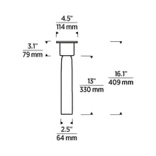 Load image into Gallery viewer, Volver LED Flush Mount Ceiling Light - line drawing.

