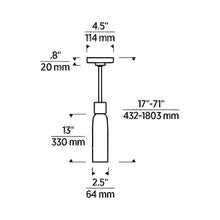Load image into Gallery viewer, Volver LED Pendant Light - line drawing.
