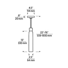 Load image into Gallery viewer, Volver LED Pendant Light - line drawing.
