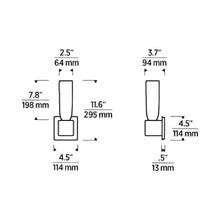 Load image into Gallery viewer, Volver LED Wall Light - line drawing.
