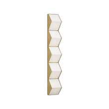 Load image into Gallery viewer, Zig Zag LED Wall Light in Natural Brass (X-Large).
