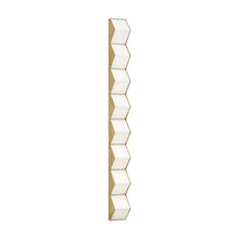 Load image into Gallery viewer, Zig Zag LED Wall Light in Natural Brass (Grande).
