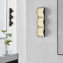 Load image into Gallery viewer, Zig Zag LED Wall Light in living room.
