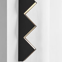 Load image into Gallery viewer, Zig Zag LED Wall Light in Detail.

