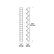 Load image into Gallery viewer, Zig Zag LED Wall Light - line drawing.
