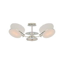 Load image into Gallery viewer, Osiris Asymmetric Semi Flush Mount Ceiling Light in Polished Nickel (Medium).

