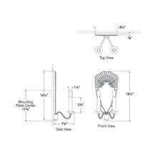 Load image into Gallery viewer, Adelaide Wall Light - line drawing.
