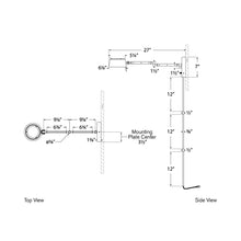 Load image into Gallery viewer, Alaster LED Wall Light - line drawing.
