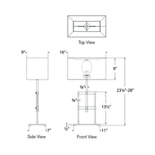 Load image into Gallery viewer, Alda Table Lamp - line drawing.
