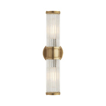 Load image into Gallery viewer, Allen Bath Wall Light in Natural Brass (2-Light).
