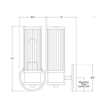 Load image into Gallery viewer, Allen Bath Wall Light - line drawing.
