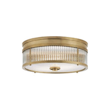 Load image into Gallery viewer, Allen Flush Mount Ceiling Light in Natural Brass (Small).
