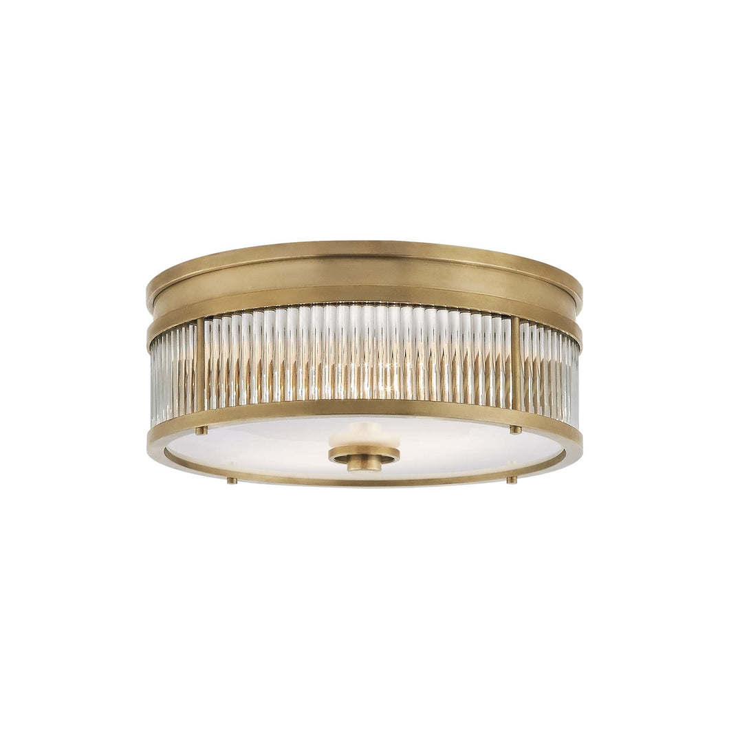 Allen Flush Mount Ceiling Light in Natural Brass (Small).