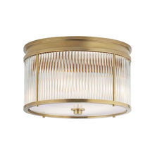 Load image into Gallery viewer, Allen Flush Mount Ceiling Light in Natural Brass (Medium).
