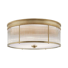 Load image into Gallery viewer, Allen Flush Mount Ceiling Light in Natural Brass (Large).
