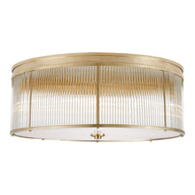 Load image into Gallery viewer, Allen Flush Mount Ceiling Light in Natural Brass (Grande).

