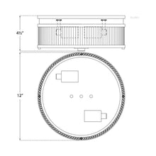 Load image into Gallery viewer, Allen Flush Mount Ceiling Light - line drawing.
