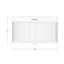 Load image into Gallery viewer, Allen Flush Mount Ceiling Light - line drawing.
