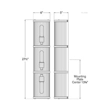 Load image into Gallery viewer, Allen Linear Bath Wall Light - line drawing.

