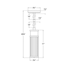 Load image into Gallery viewer, Allen Mini Pendant Light - line drawing.

