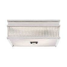 Load image into Gallery viewer, Allen Square Flush Mount Ceiling Light in Polished Nickel.
