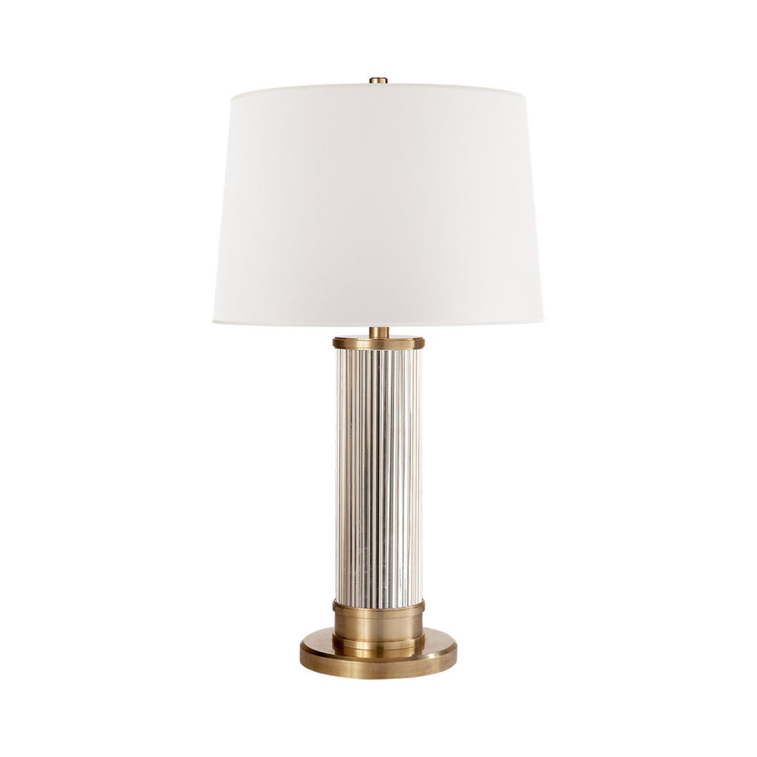 Allen Table Lamp in Natural Brass.