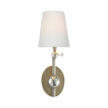 Load image into Gallery viewer, Alton Wall Light in Antique Nickel/Polished Nickel.
