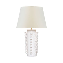 Load image into Gallery viewer, Amandine Table Lamp in Glossy White Crackle.
