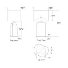 Load image into Gallery viewer, Amantani Table Lamp - line drawing.
