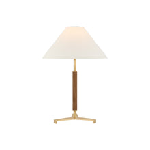 Load image into Gallery viewer, Amaya Table Lamp in Antique-Burnished Brass/Walnut (Small).
