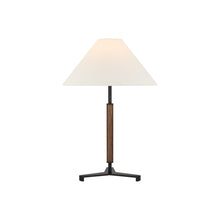 Load image into Gallery viewer, Amaya Table Lamp in Weathered Iron/Dark Walnut (Small).
