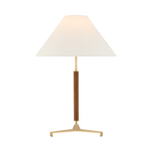 Load image into Gallery viewer, Amaya Table Lamp in Antique-Burnished Brass/Walnut (Large).
