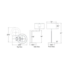 Load image into Gallery viewer, Amell Table Lamp - line drawing.
