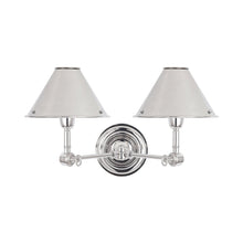 Load image into Gallery viewer, Anette Wall Light in Polished Nickel (2-Light).
