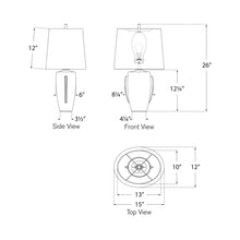 Load image into Gallery viewer, Anfai Table Lamp - line drawing.
