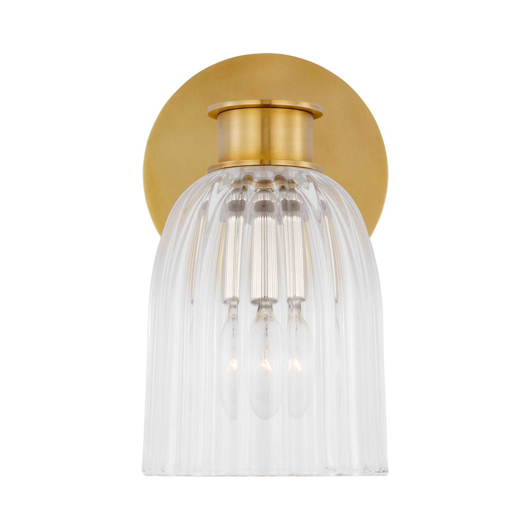 Asalea Bath Vanity Light in Hand-Rubbed Antique Brass (1-Light).
