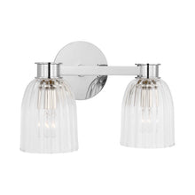 Load image into Gallery viewer, Asalea Bath Vanity Light in Polished Nickel (2-Light).
