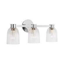 Load image into Gallery viewer, Asalea Bath Vanity Light in Polished Nickel (3-Light).
