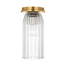 Load image into Gallery viewer, Asalea Flush Mount Ceiling Light in Hand-Rubbed Antique Brass (10.25-Inch).
